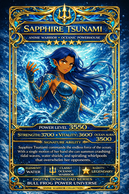 Sapphire Tsunami Digital Download Card (Front & Back)