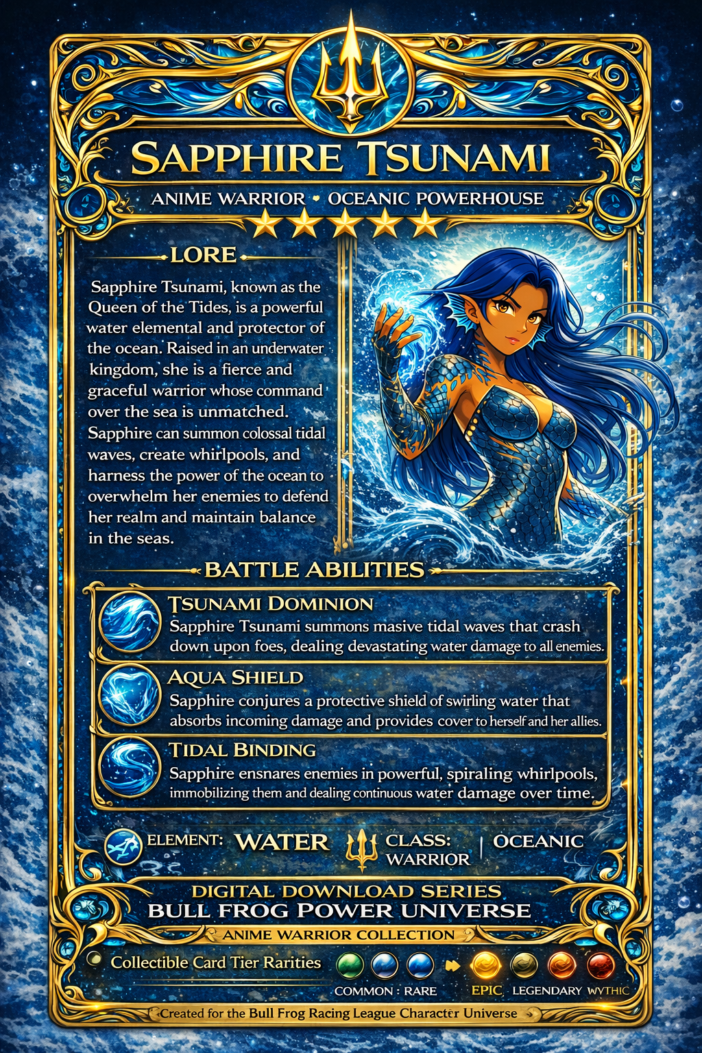 Sapphire Tsunami Digital Download Card (Front & Back)