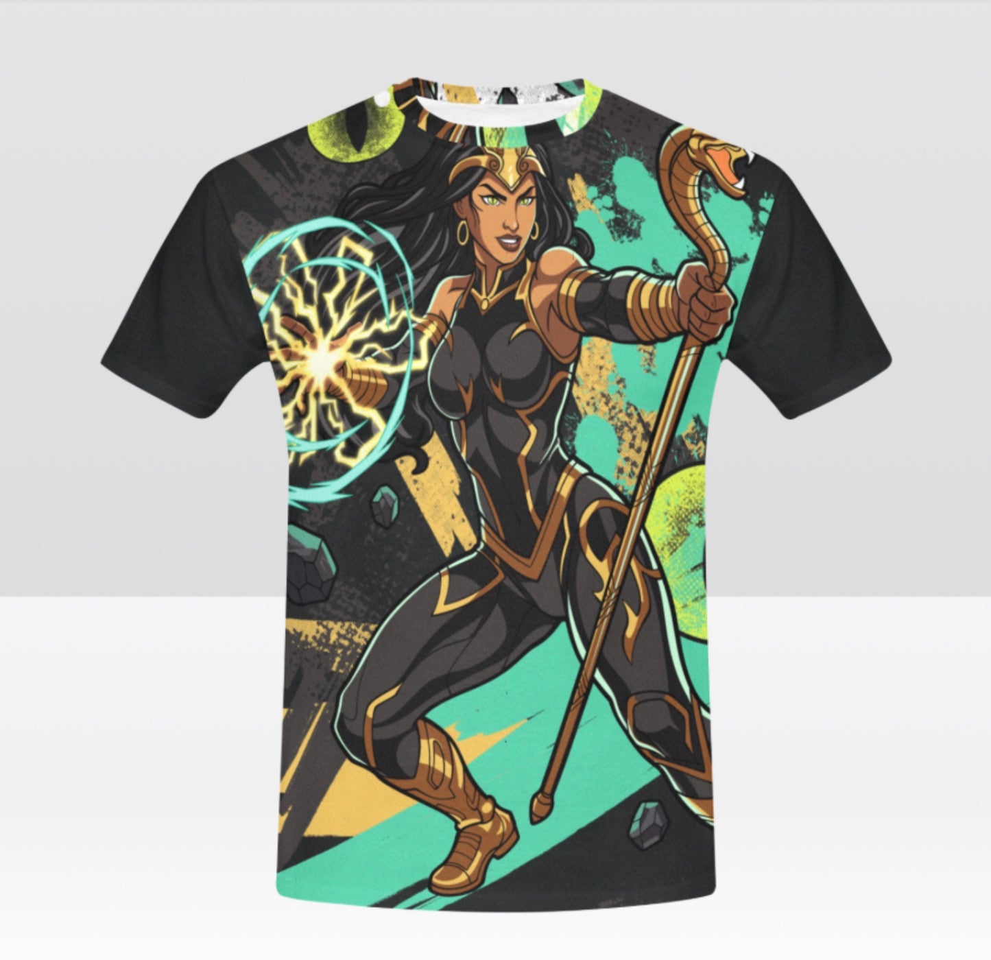 Golden Cobra Anime T-Shirt - Men’s Power Graphic Tee