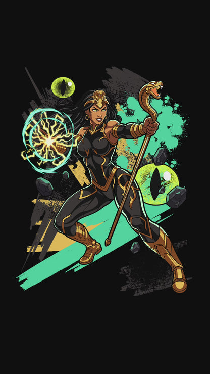 Golden Cobra Shadow Strike Round Neck T-Shirt