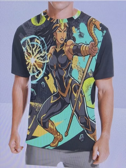 Golden Cobra Anime T-Shirt - Men’s Power Graphic Tee