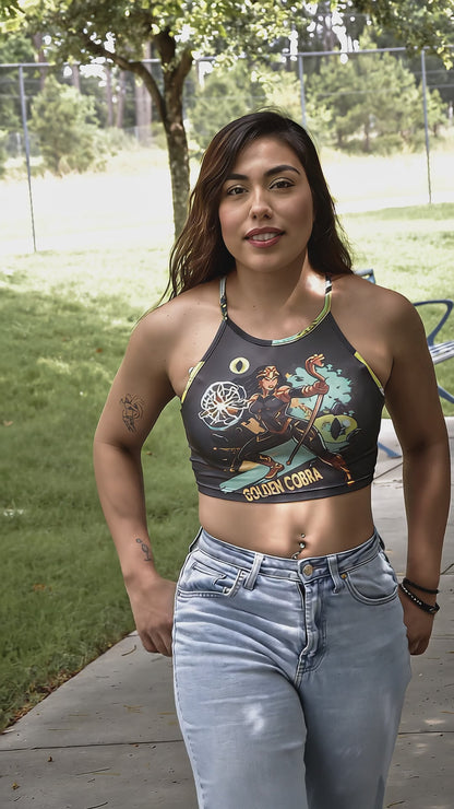 Golden Cobra: Venom Strike Crop Top